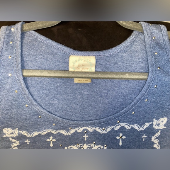 Soft rhinestone graphic tie tank - Picture 5 of 7